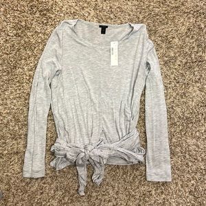 NWT jcrew tie front wrap shirt XS